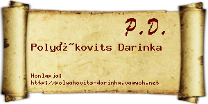 Polyákovits Darinka névjegykártya
